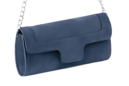 Handcrafted women's elegant clutch in premium denim blue leather. Perfect for weddings, ceremonies, and parties.  
                Choose from our luxurious collections of leather and fabric to perfectly match your clutches to your outfits.